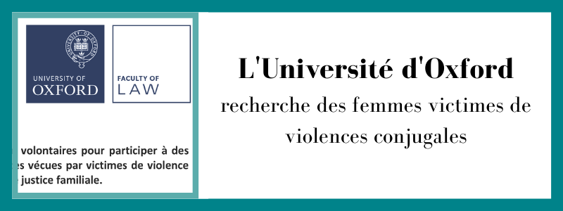 Des chercheuses de l'Université d'Oxford cherchent des femmes victimes de violences conjugales