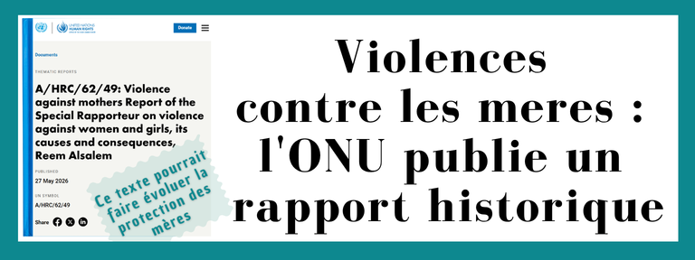Rapport ONU violences mères